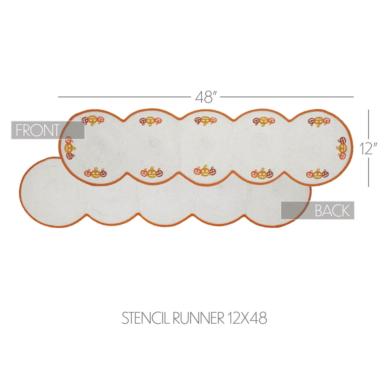 Country Halloween Stencil Runner 12x48 - The Fox Decor