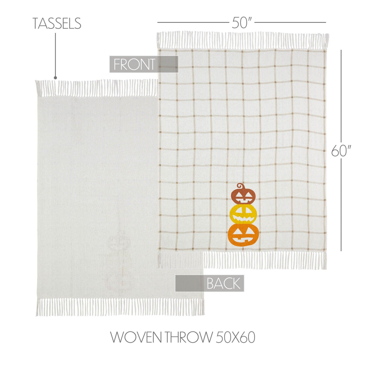 Country Halloween Woven Throw 50x60 - The Fox Decor
