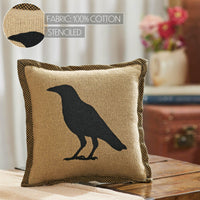 Raven Harvest Raven Pillow 9x9 - The Fox Decor
