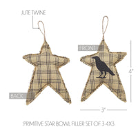 Raven Harvest Primitive Star Bowl Filler Set of 3 4x3 - The Fox Decor