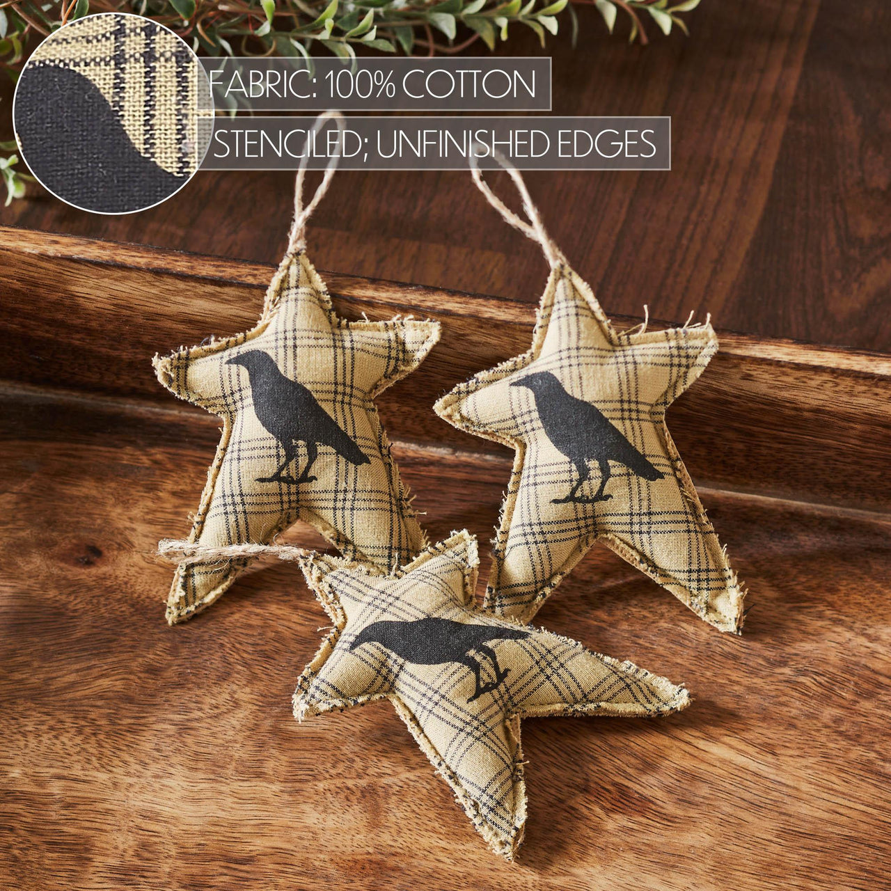 Raven Harvest Primitive Star Bowl Filler Set of 3 4x3 - The Fox Decor