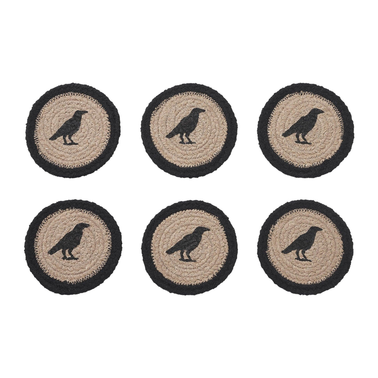 Raven Harvest Stencil Coaster Set of 6 - The Fox Decor