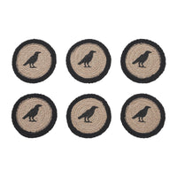 Raven Harvest Stencil Coaster Set of 6 - The Fox Decor