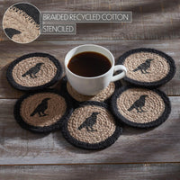 Raven Harvest Stencil Coaster Set of 6 - The Fox Decor