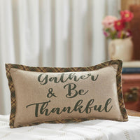 Harvest Blessings Gather & Be Thankful Pillow 7x13 - The Fox Decor