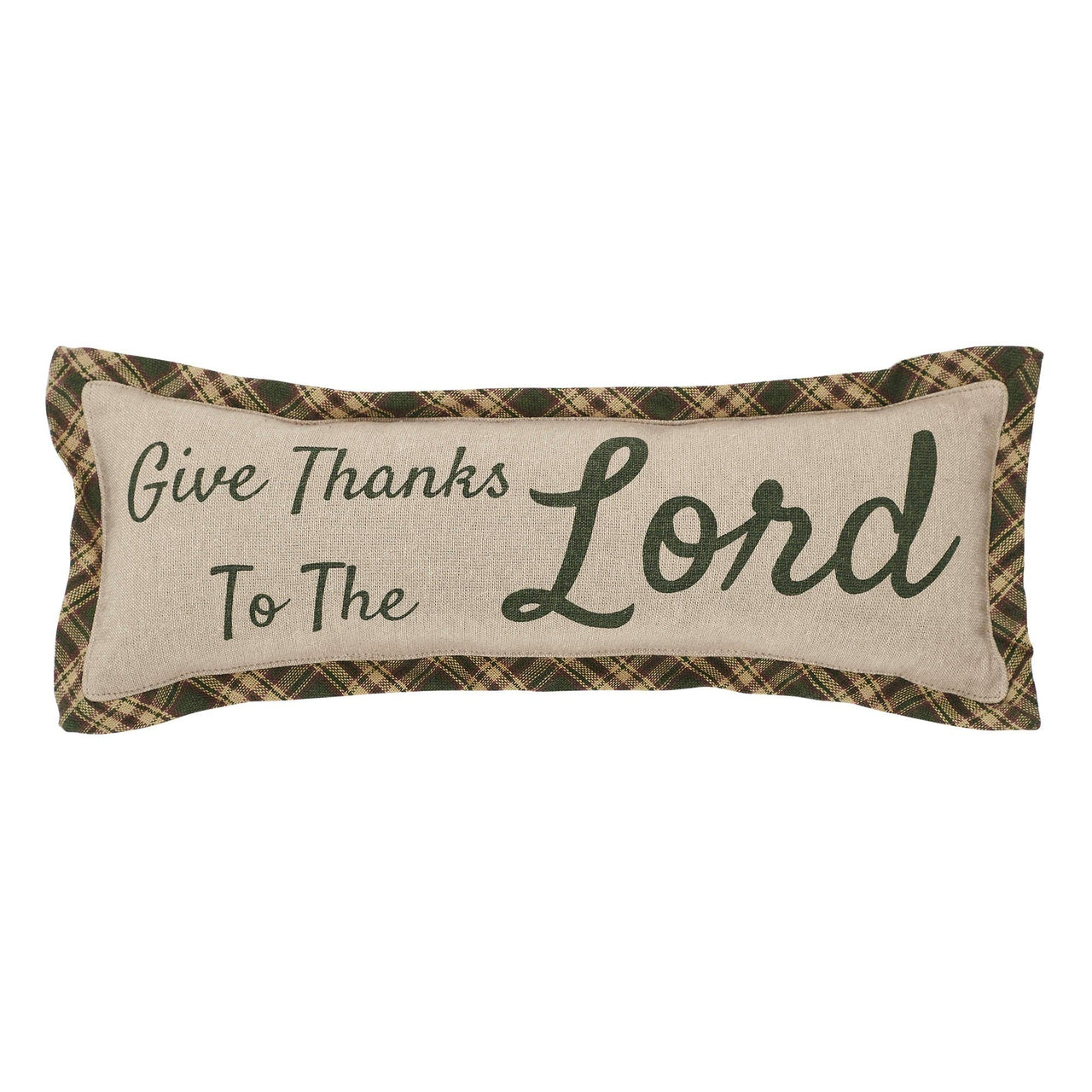Harvest Blessings Give Thanks to the Lord Pillow 5x15 - The Fox Decor