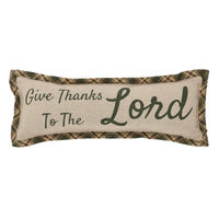 Harvest Blessings Give Thanks to the Lord Pillow 5x15 - The Fox Decor