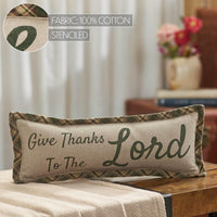 Harvest Blessings Give Thanks to the Lord Pillow 5x15 - The Fox Decor