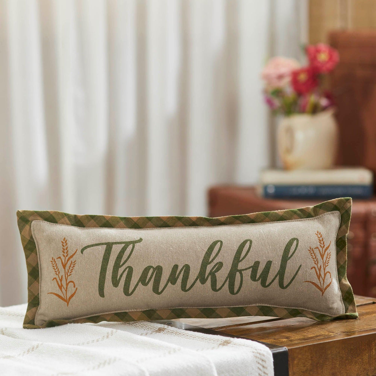 Harvest Blessings Thankful Pillow 5x15 - The Fox Decor