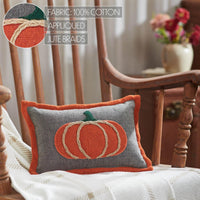 Harvest Blessings Applique Pumpkin Pillow 7x11 - The Fox Decor