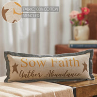 Harvest Blessings Sow Faith Gather Abundance Pillow 5x15 - The Fox Decor