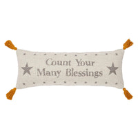 Harvest Blessings Count Your Many Blessings Woven Pillow 5x15 - The Fox Decor