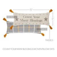 Harvest Blessings Count Your Many Blessings Woven Pillow 5x15 - The Fox Decor