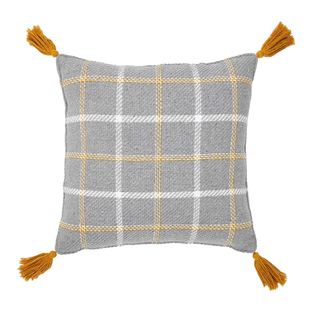 Harvest Blessings Woven Plaid Pillow 12x12 - The Fox Decor