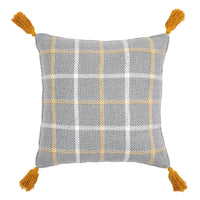 Harvest Blessings Woven Plaid Pillow 12x12 - The Fox Decor