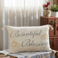 Thumbnail for Harvest Blessings Bountiful Blessings Woven Pillow 14x22 - The Fox Decor