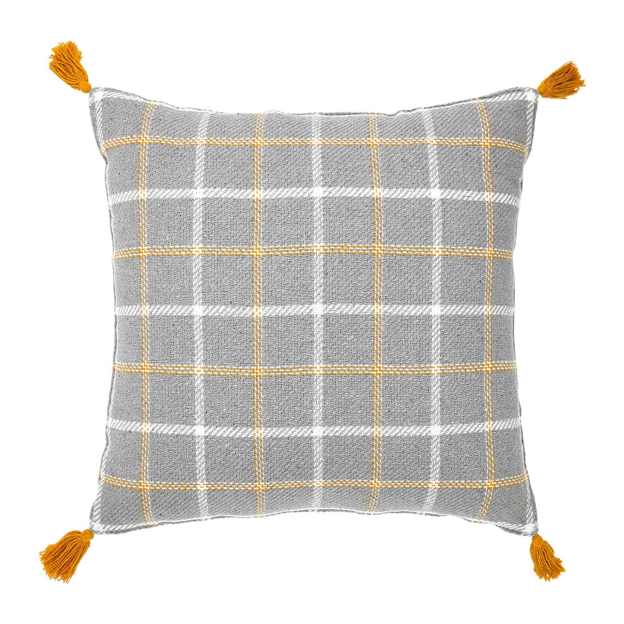 Harvest Blessings Woven Plaid Pillow 18x18 - The Fox Decor
