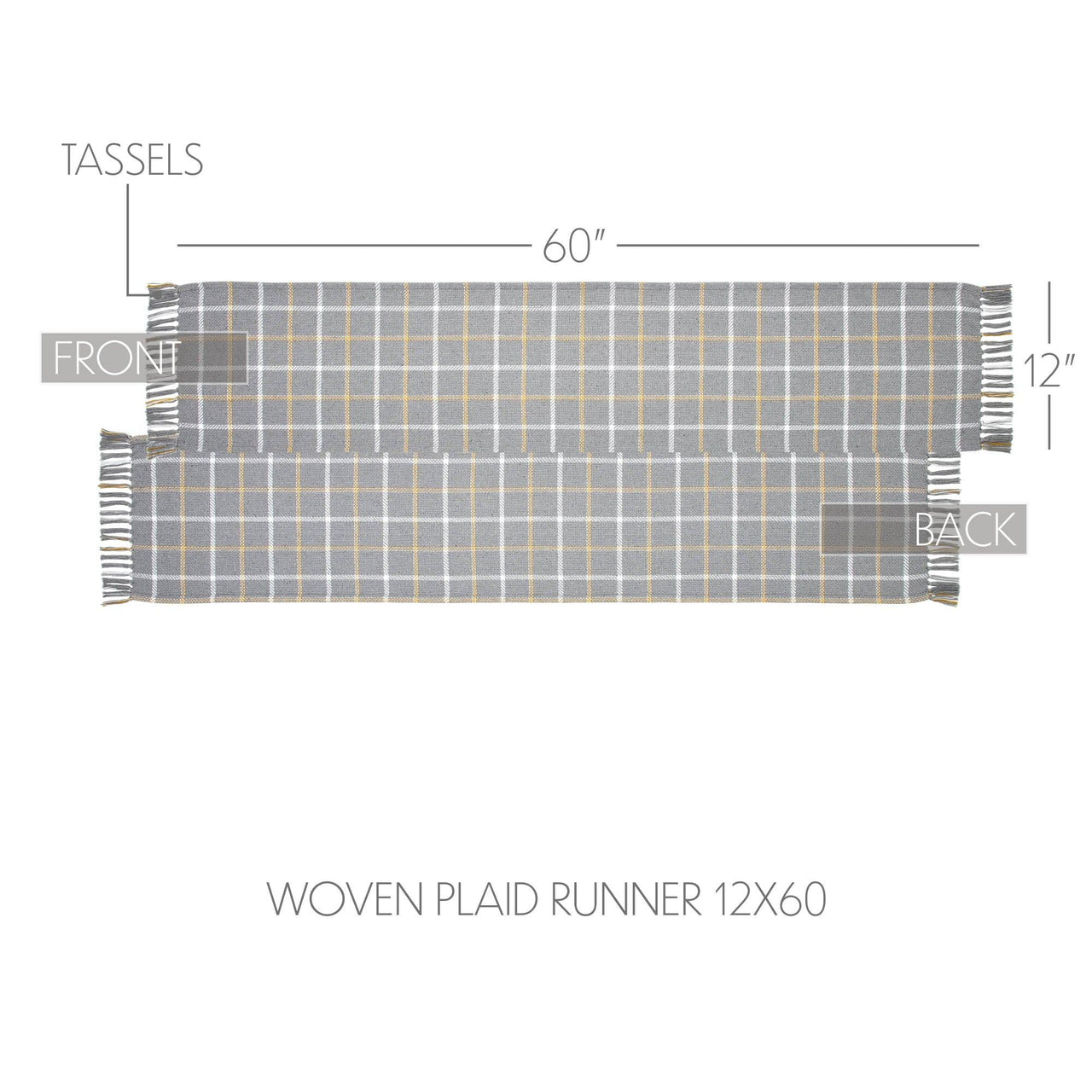 Harvest Blessings Woven Plaid Runner 12x60 - The Fox Decor