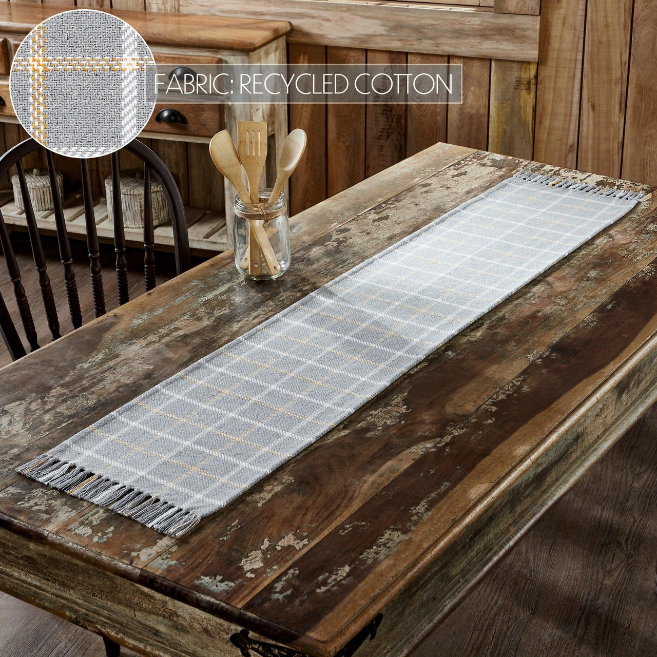 Harvest Blessings Woven Plaid Runner 12x60 - The Fox Decor