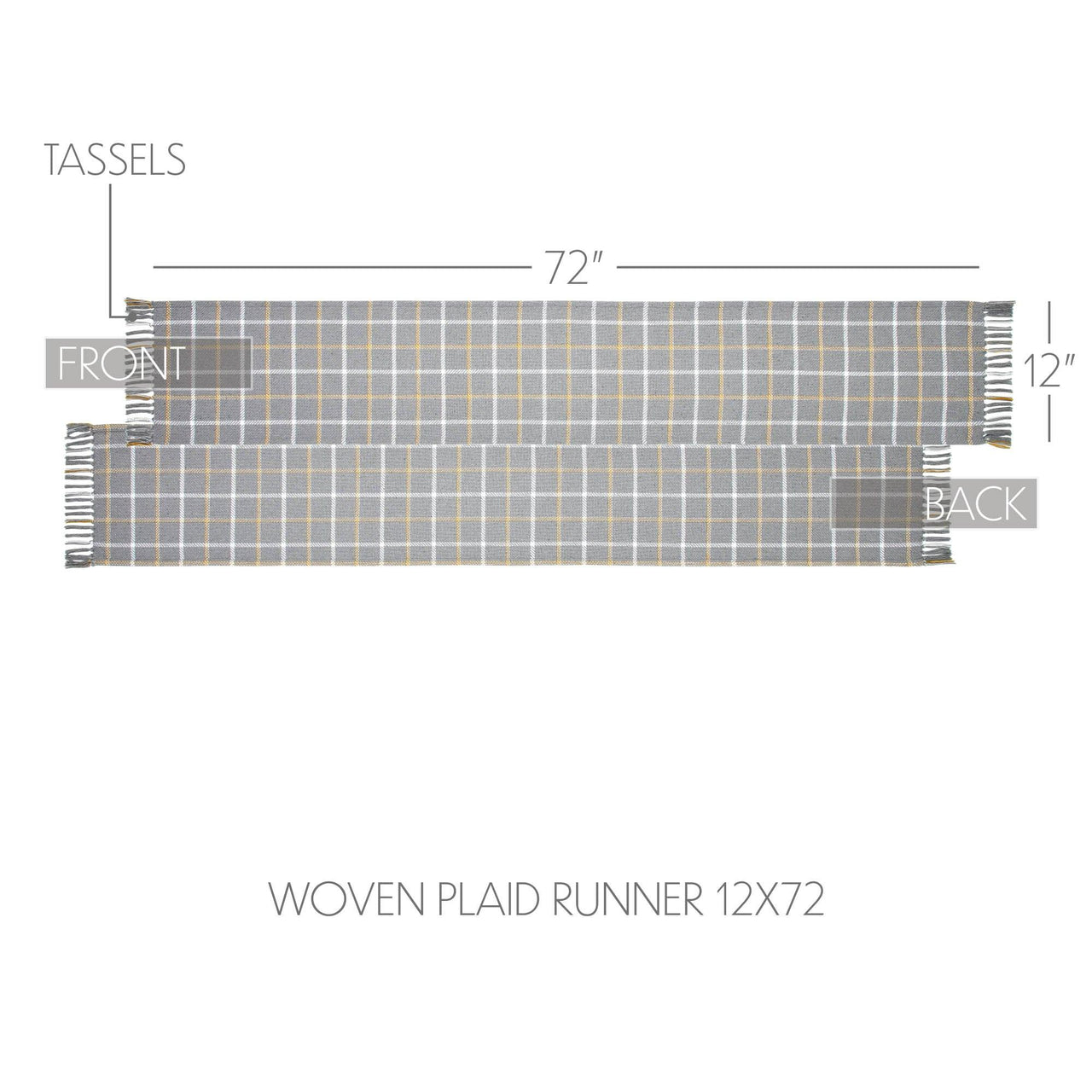Harvest Blessings Woven Plaid Runner 12x72 - The Fox Decor