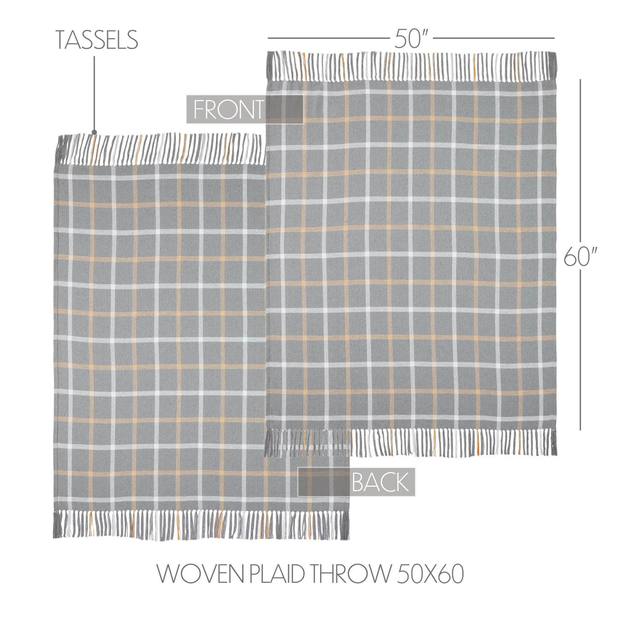 Harvest Blessings Woven Plaid Throw 50x60 - The Fox Decor