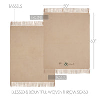 Harvest Blessings Blessed & Bountiful Woven Throw 50x60 - The Fox Decor