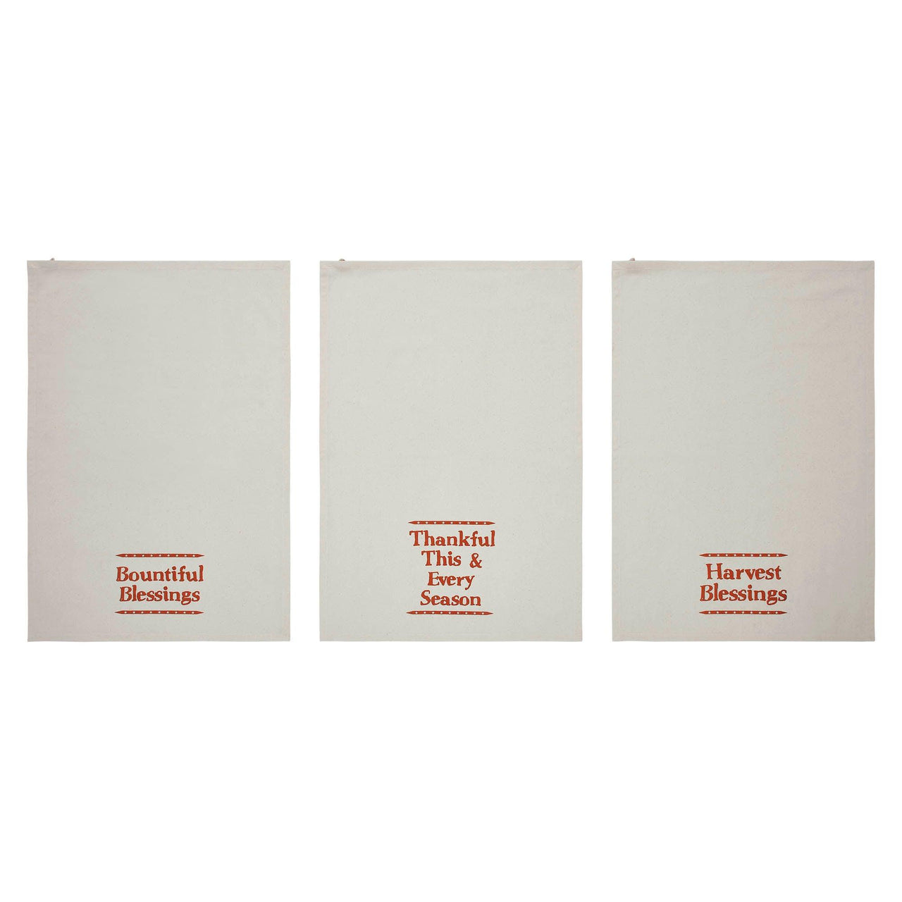 Harvest Blessings Tea Towel Set of 3 19x28 - The Fox Decor