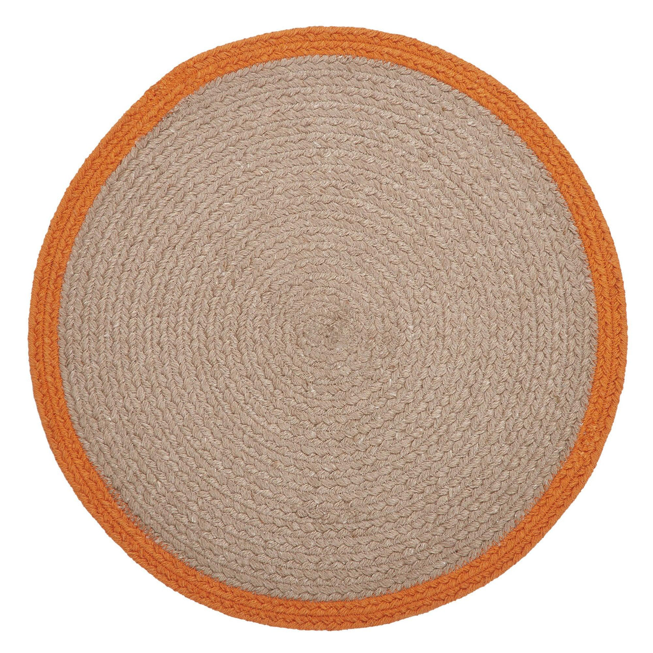 Harvest Blessings Natural Stencil Pumpkin Placemat 14 inch Diameter - The Fox Decor