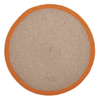 Thumbnail for Harvest Blessings Natural Stencil Pumpkin Placemat 14 inch Diameter - The Fox Decor