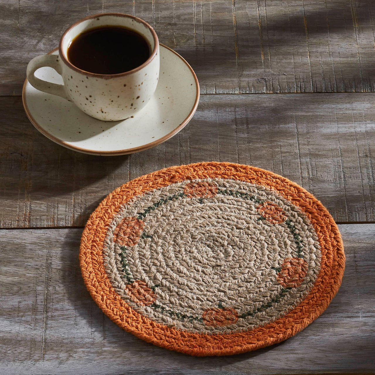 Harvest Blessings Natural Stencil Pumpkin Trivet 8 - The Fox Decor