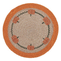 Harvest Blessings Natural Stencil Pumpkin Trivet 8 - The Fox Decor