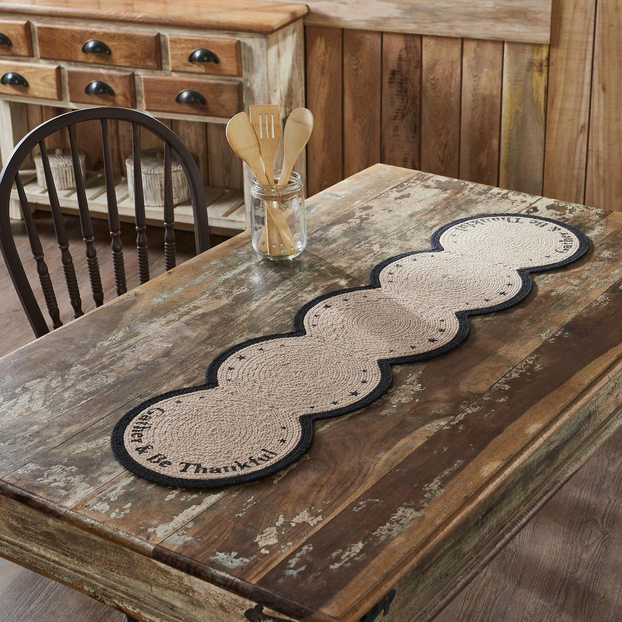 Harvest Blessings Stencil Gather & Be Thankful Runner 12x48 - The Fox Decor