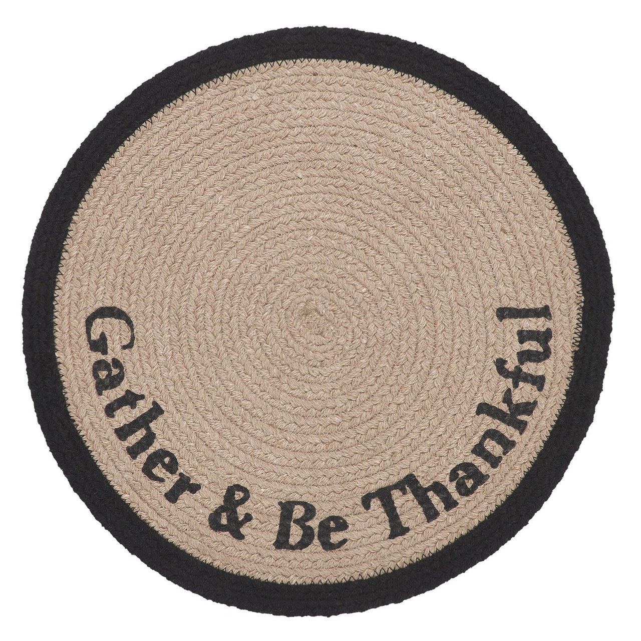 Harvest Blessings Stencil Gather & Be Thankful Placemat 14 inch Diameter - The Fox Decor