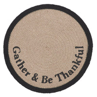 Harvest Blessings Stencil Gather & Be Thankful Placemat 14 inch Diameter - The Fox Decor