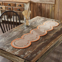 Thumbnail for Harvest Blessings Natural Stencil Pumpkin Runner 12x48 - The Fox Decor