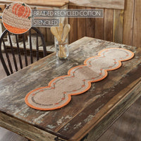 Thumbnail for Harvest Blessings Natural Stencil Pumpkin Runner 12x48 - The Fox Decor