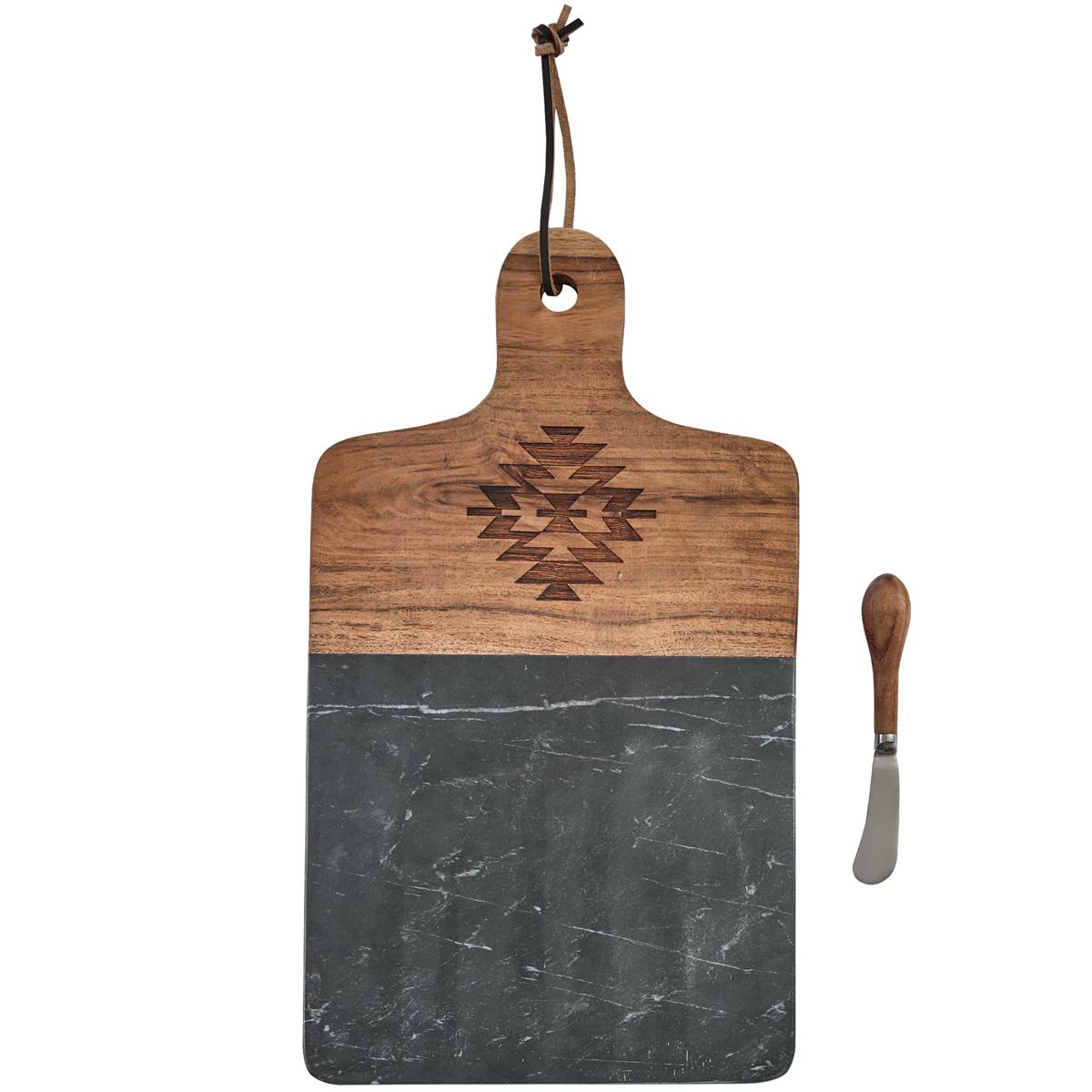 Red Dawn Cutting Board With Spreader - The Fox Decor