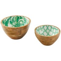 Patricia Heaton Home Florals And Flitters Serving Bowls - Set Of 2 Green Park Designs - The Fox Decor