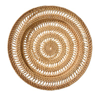 Rattan Spiral Charger - The Fox Decor