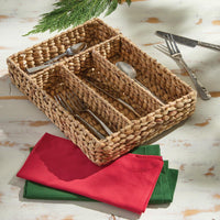 Water Hyacinth Cutlery Basket - Park Designs - The Fox Decor