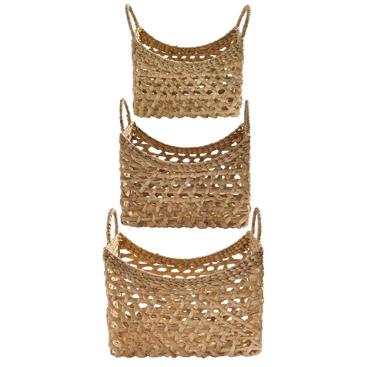 Water Hyacinth Baskets - Set of 3 Park Designs