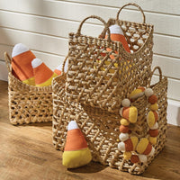 Thumbnail for Water Hyacinth Baskets - Set of 3 Park Designs - The Fox Decor