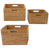 Thumbnail for Rattan Baskets - Set of 3 Park Designs - The Fox Decor
