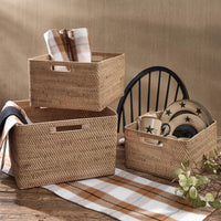 Thumbnail for Rattan Baskets - Set of 3 Park Designs - The Fox Decor