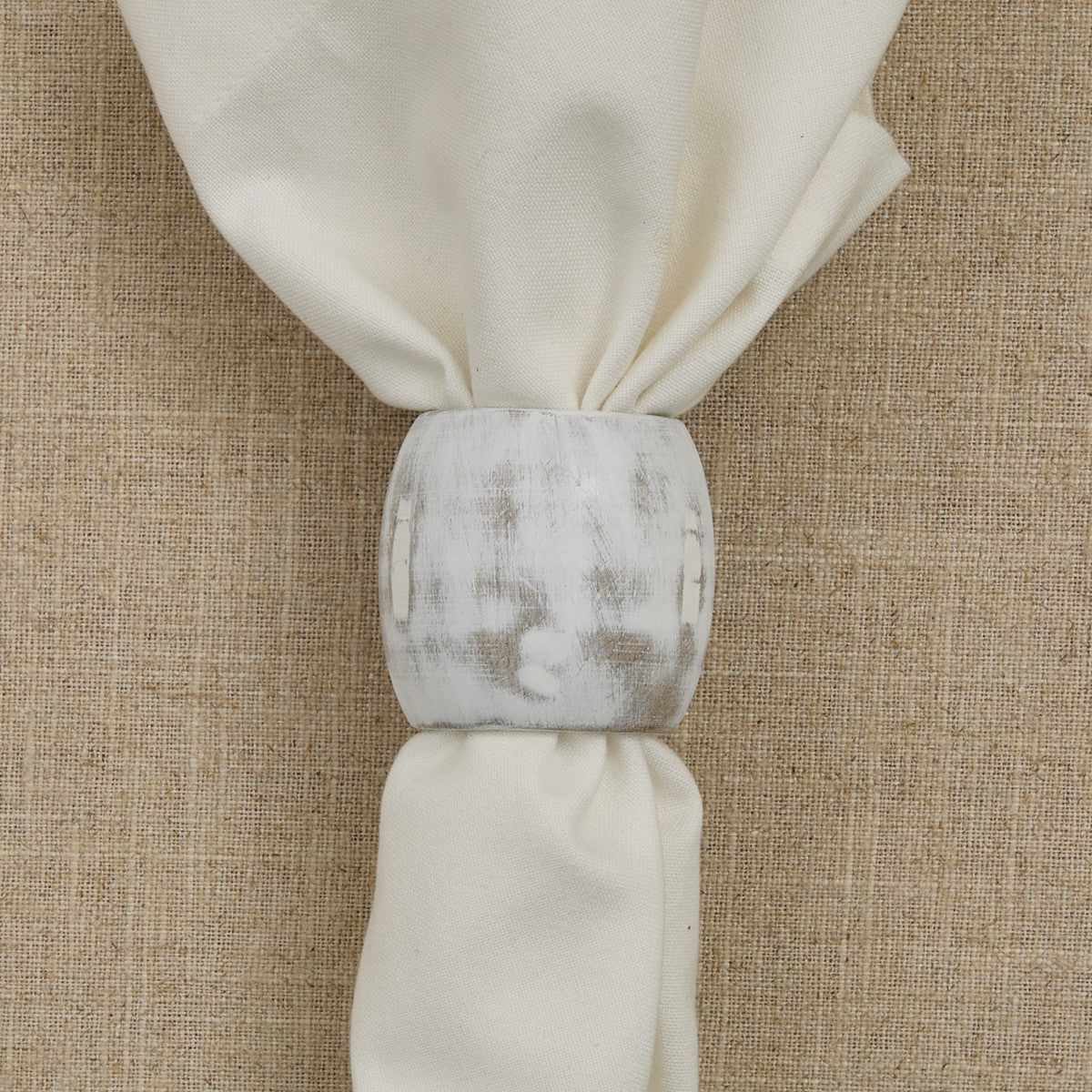 Sun Washed Cuff Napkin Rings -  Set Of 12 Check  Park Designs