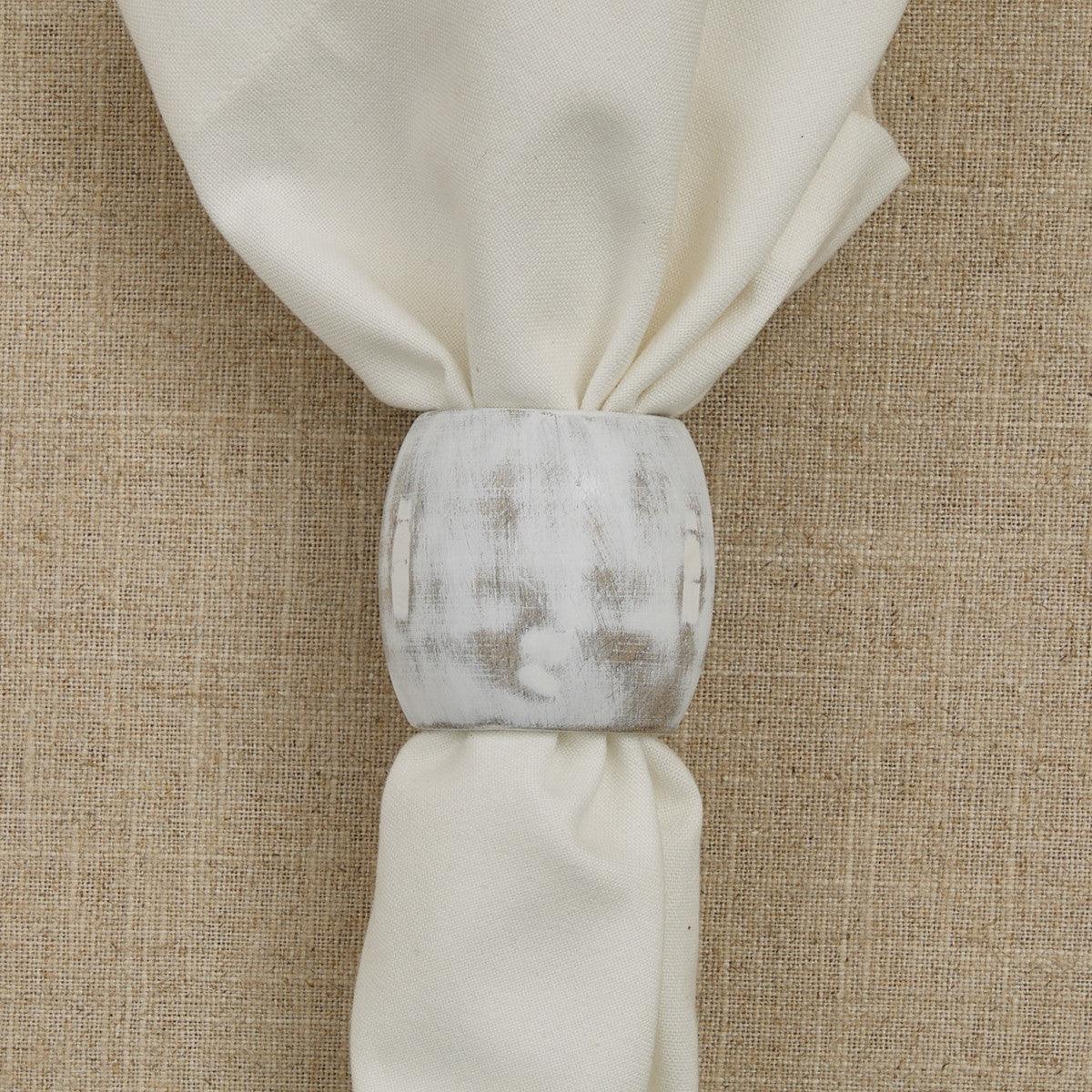 Sun Washed Cuff Napkin Rings - Set Of 12 Check Park Designs - The Fox Decor