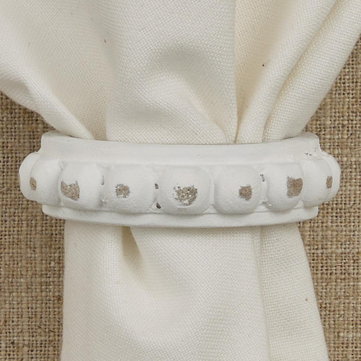 Sun Washed Bead Napkin Rings - Set Of 12 Check Park Designs - The Fox Decor