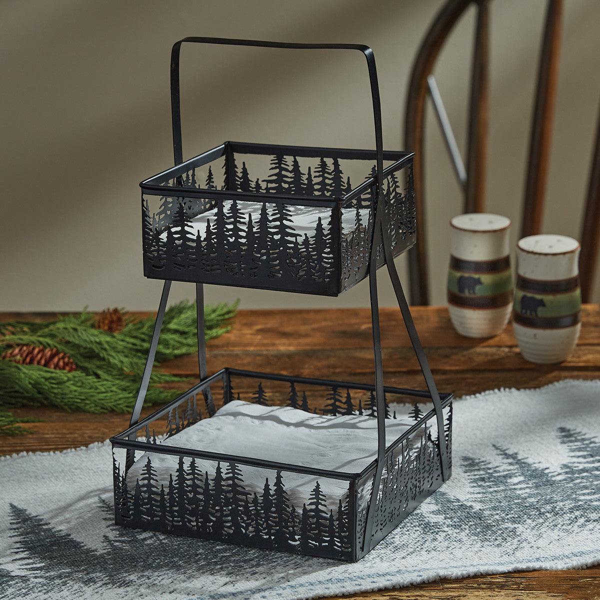 Tree Tops Two Tier Napkin Holder - Set of 2 Park Designs - The Fox Decor