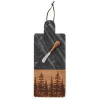 Thumbnail for Tree Tops Marble-Wood Cutting Board & Spreader - Park Designs