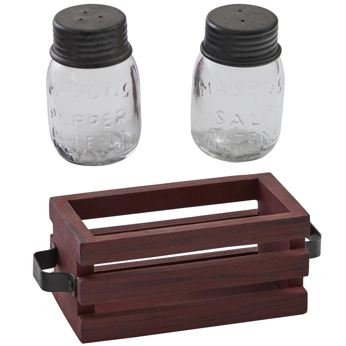 Cozy Farmhouse Salt And Pepper With Caddy - Park Designs - The Fox Decor